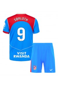 Atletico Madrid Alexander Sorloth #9 Babyklær Tredje Fotballdrakt til barn 2025-26 Korte ermer (+ Korte bukser)